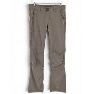 prAna Womens Taupe Stretch Roll-Up Hiking Pants 4 Bootcut Travel Outdoor Utility
